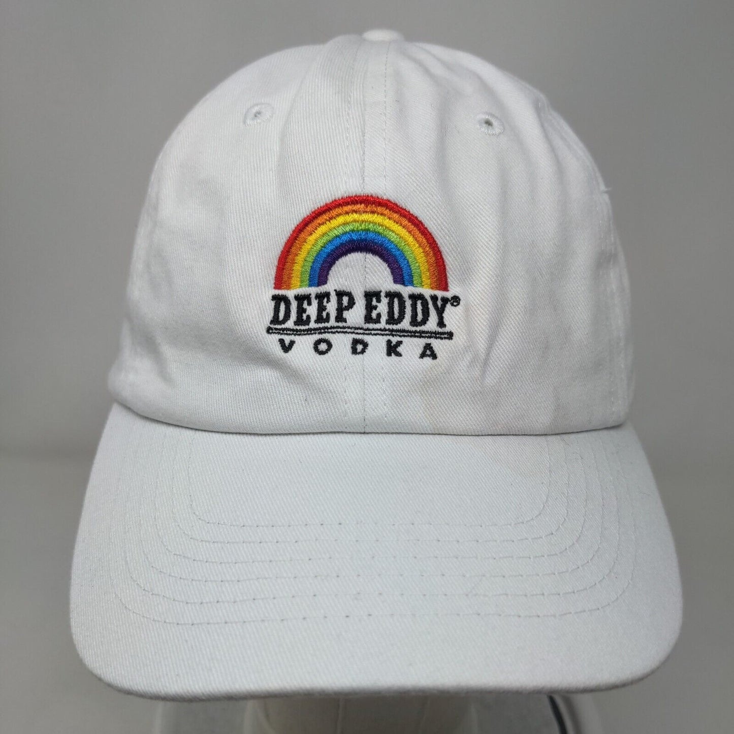 Deep Eddy Vodka Pride Rainbow Slideback Hat White One Size Embroidered