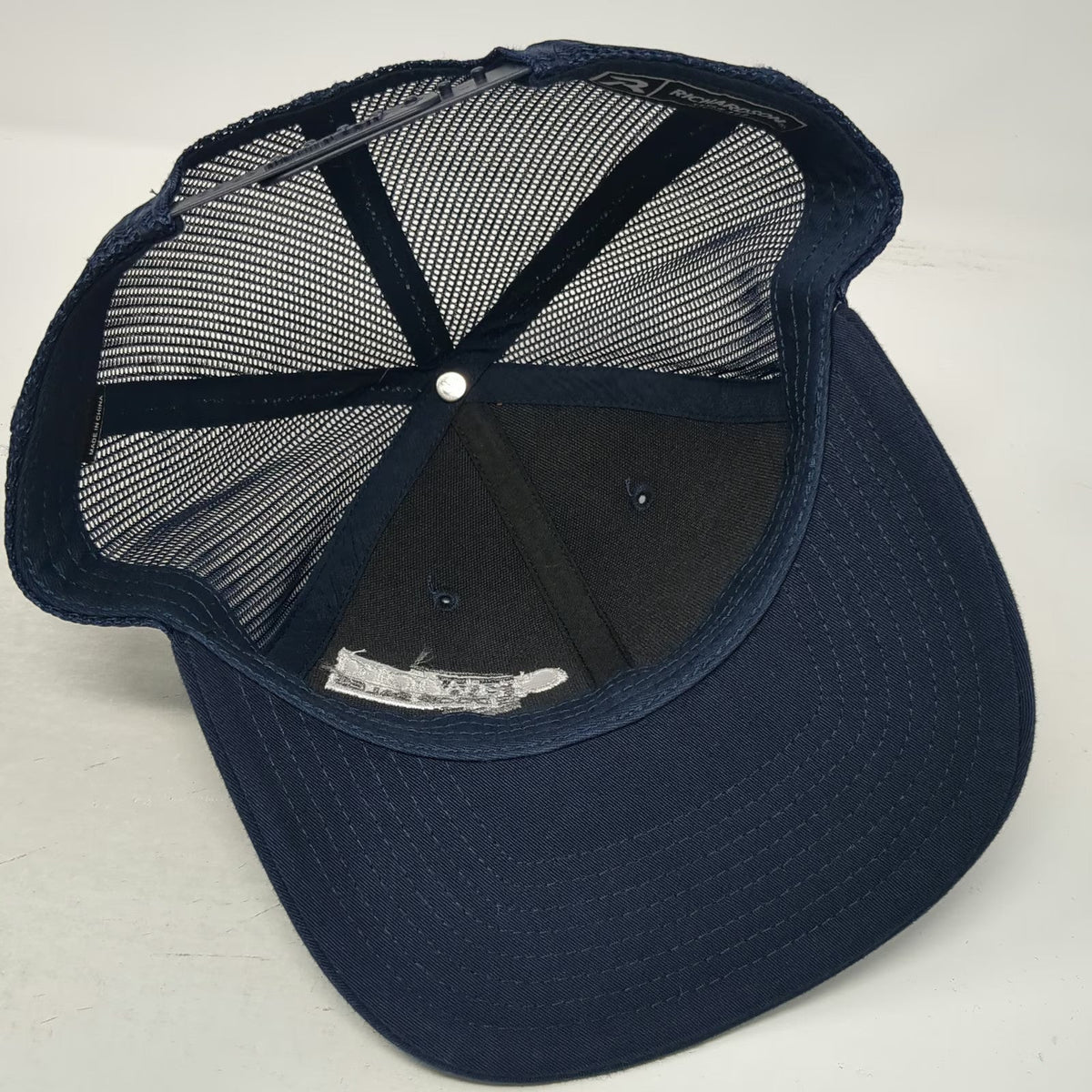 Richardson Trucker Hat Blue One Size Crawford Door Sales Mesh Back Snapback