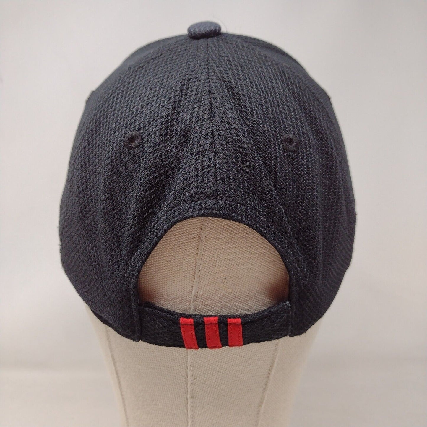 Adidas 3 Stripes Strapback Hat Black OSFA Climalite Embroidered