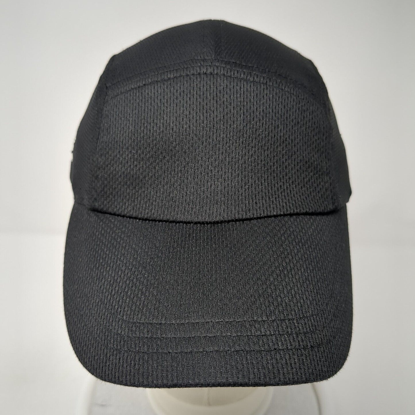 Headsweats Strapback 5 Panel Cap Black OS Adjustable Blank Coolmax Polyester