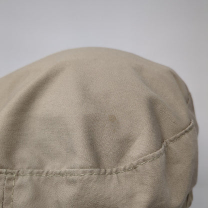DP Newsboy Flat Cap Tan One Size Adjustable Lightweight Snap Button Blank