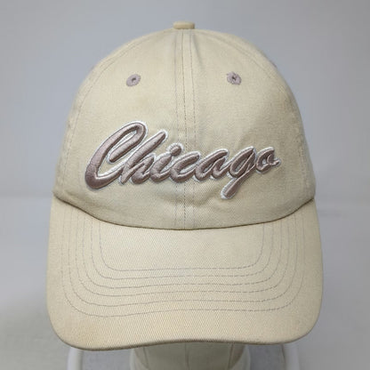 One Way Graphique Chicago Baseball Cap Beige One Size Adjustable Slideback Hat