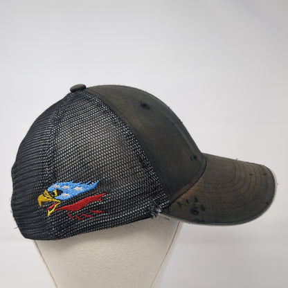 Patriot Plumbing Snapback Trucker Hat Black OS Adjustable Mesh Port Authority