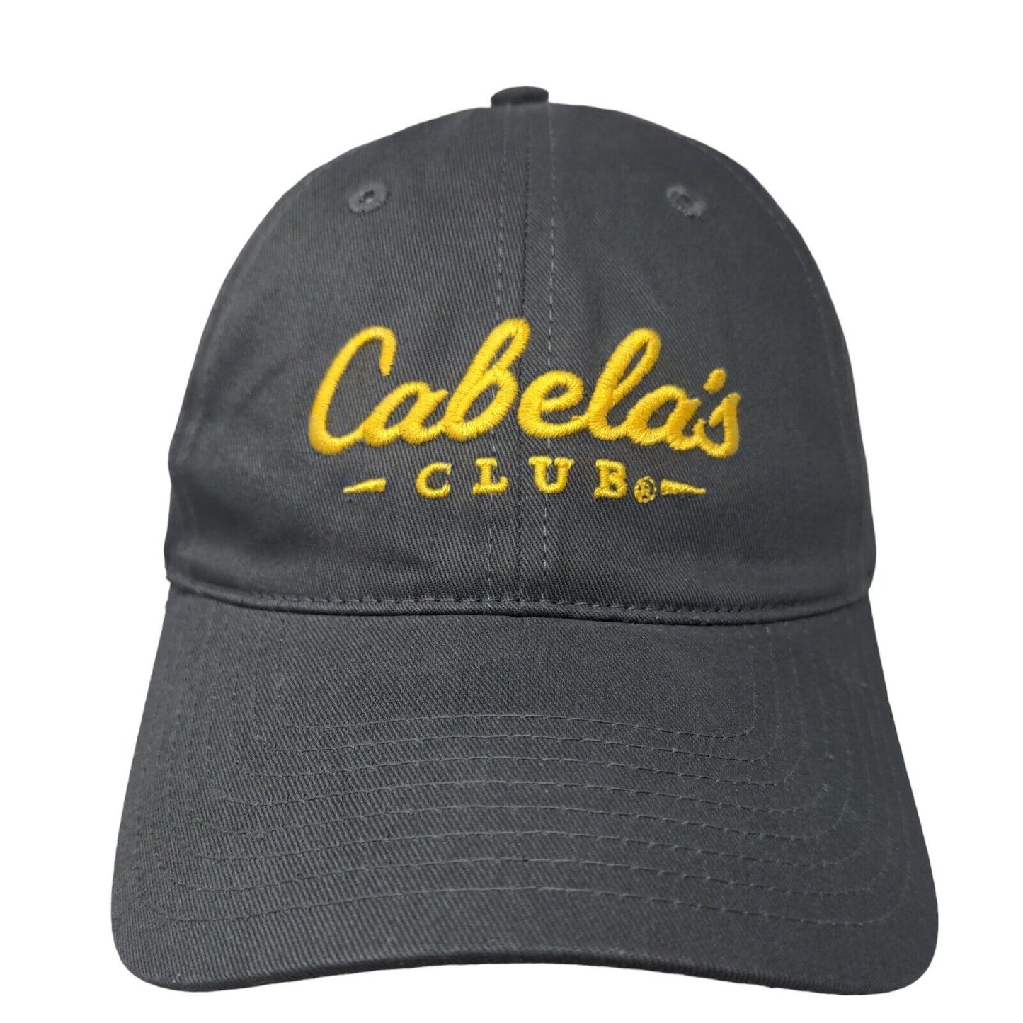 Cabela's Club Men's Slideback Hat Gray OSFM Embroidered Logo Adjustable