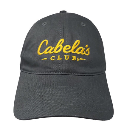 Cabela's Club Men's Slideback Hat Gray OSFM Embroidered Logo Adjustable