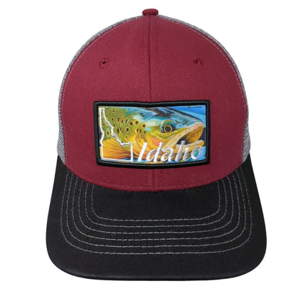 Idaho Snapback Trucker Hat Multi One Size Adjustable Embroidered Mesh Back