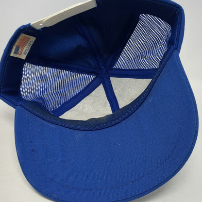 Snapback Hat Blue One Size Union Pacific System Trucker Mesh Patch Made in USA