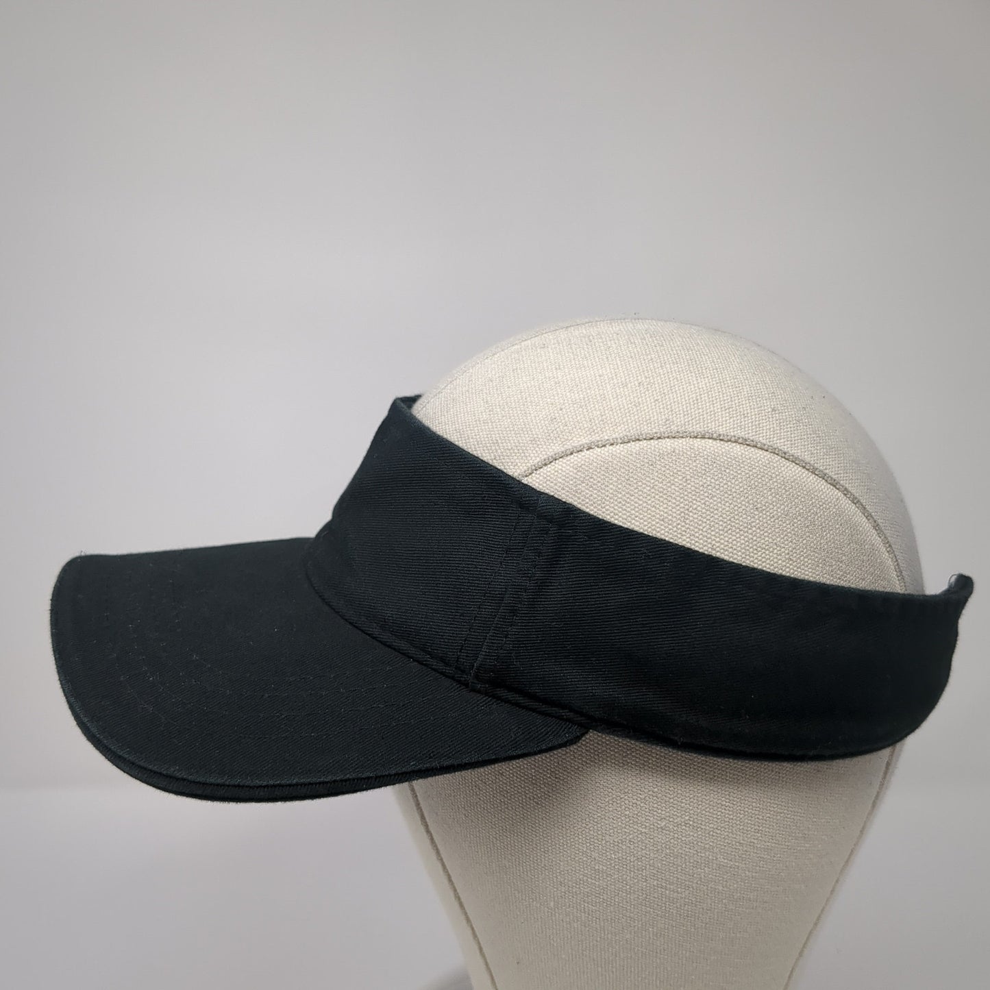 Sportsman Sun Visor Hat Black One Size Adjustable Strap Lightweight Blank