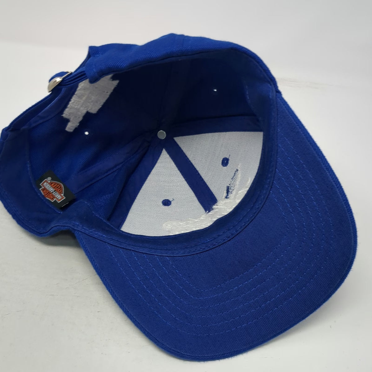 Harley-Davidson Baseball Cap Blue One Size Liberty Rahway NJ Slideback Hat Wing