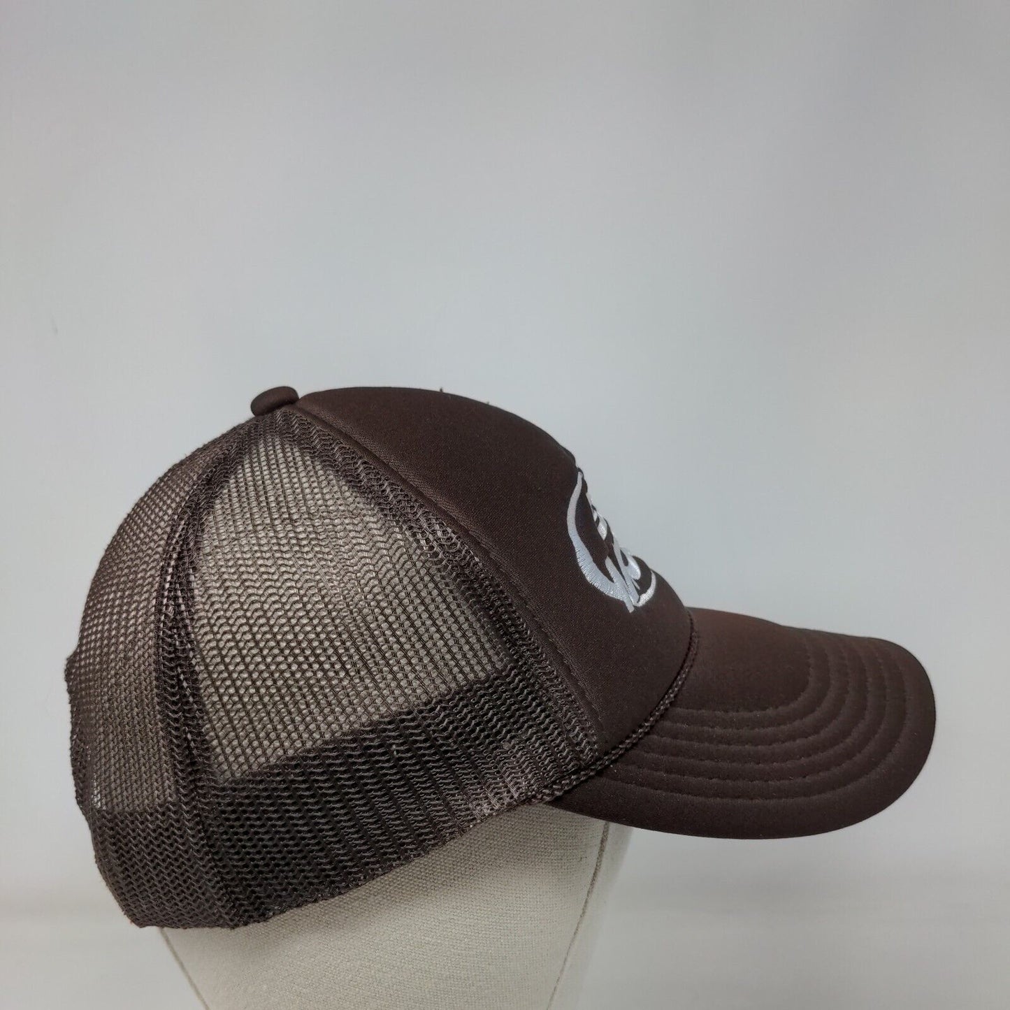 Big Mood Snapback Trucker Hat Brown OSFM Adjustable Rope Mesh Back Otto