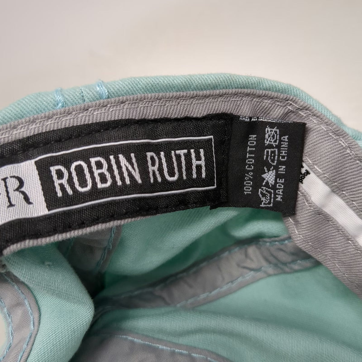 Robin Ruth Idaho Blue Baseball Cap One Size Bear Patch Distressed Strapback Hat