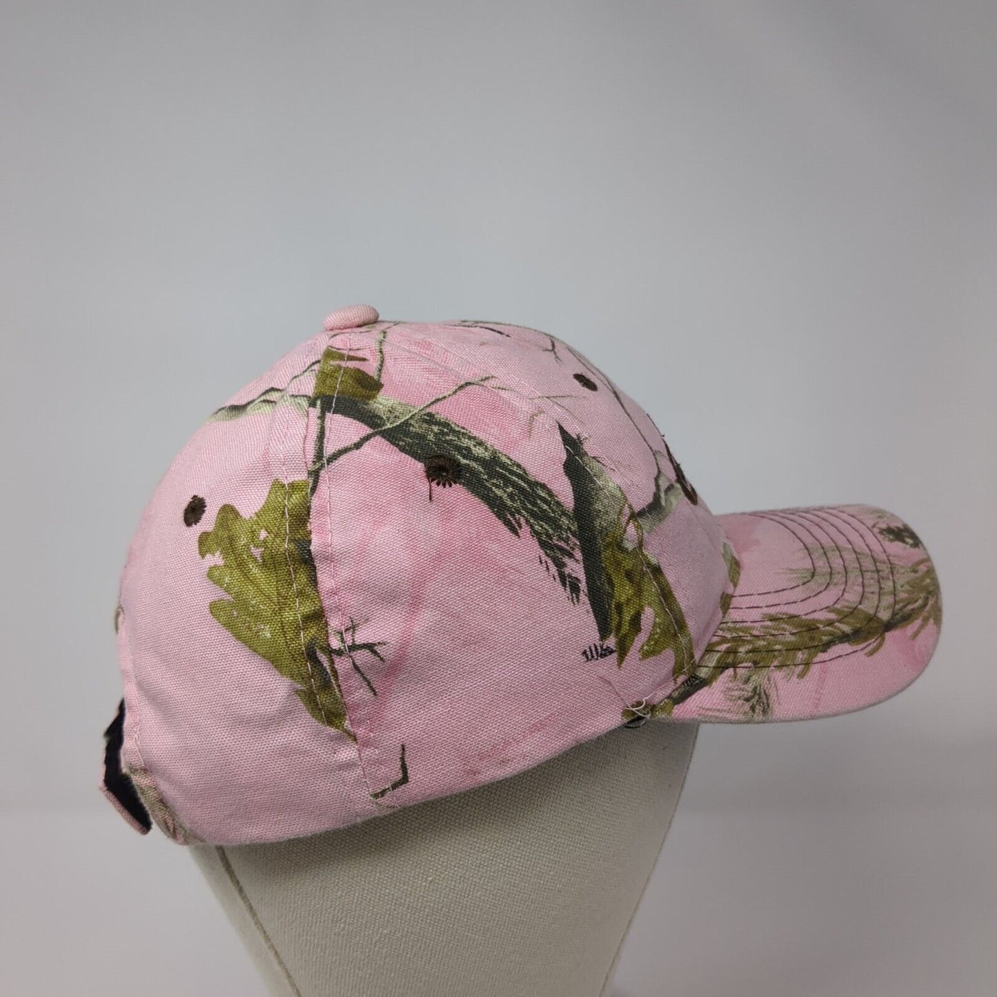 Team Realtree Strapback Hat Pink Camo One Size Embroidered Hunting