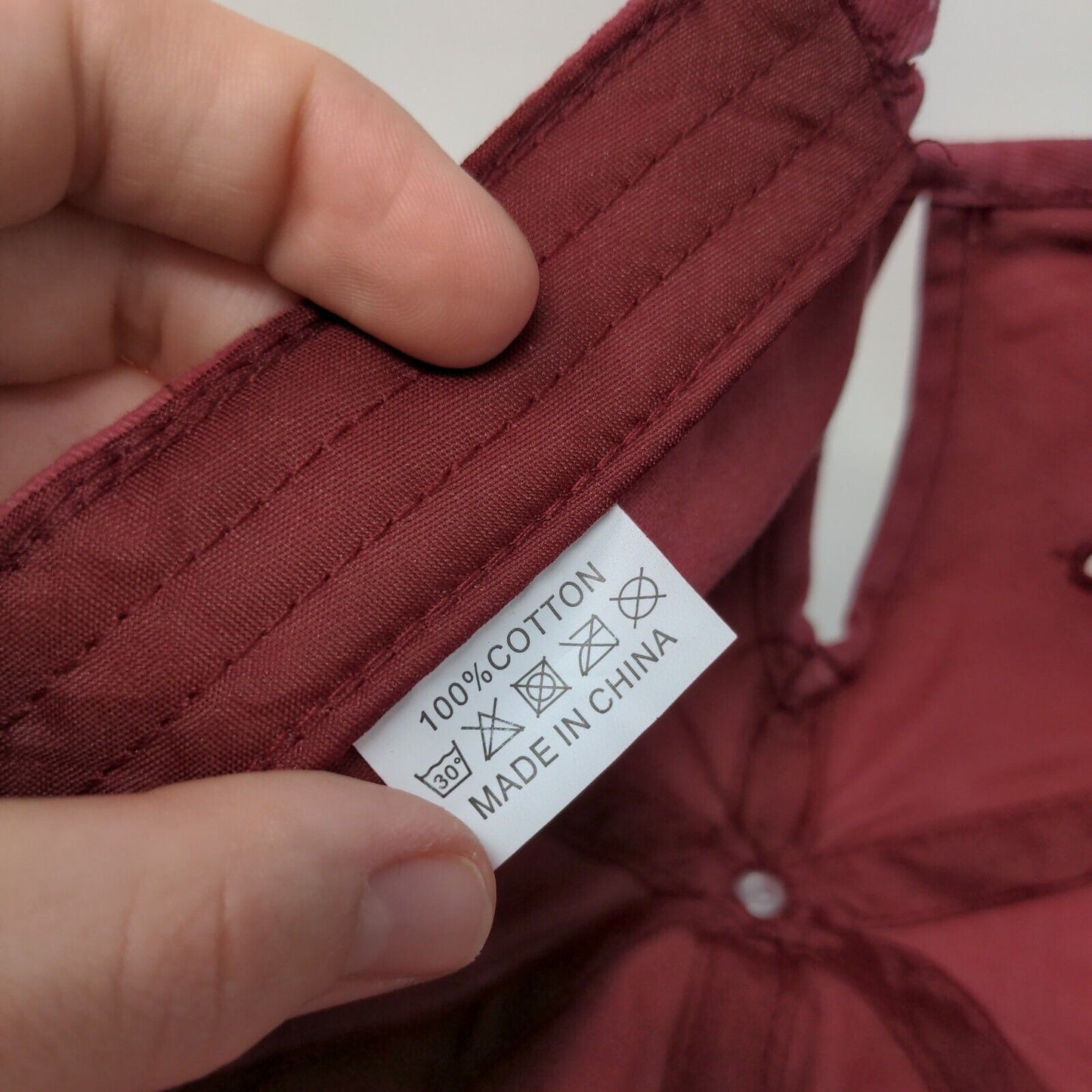 Unbranded Slideback Hat Ponytail Red One Size Adjustable Solid Blank