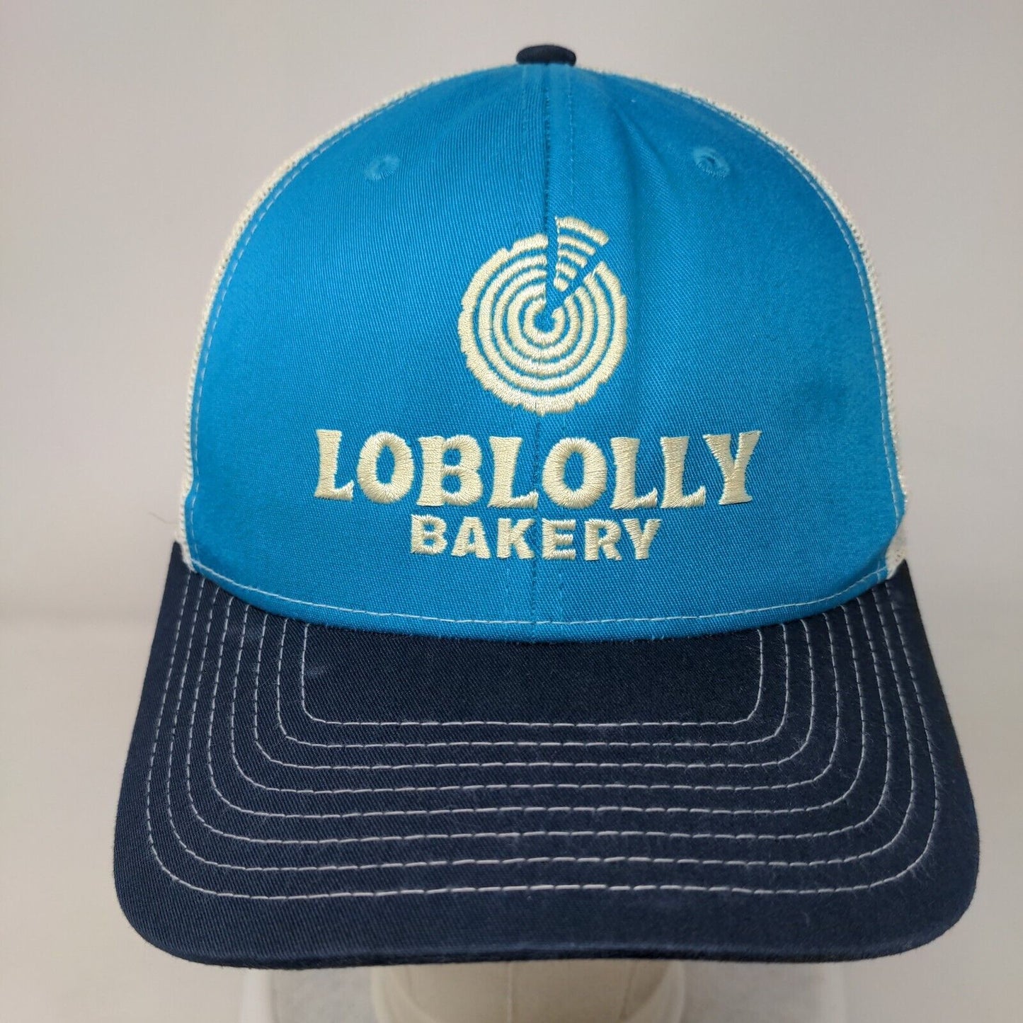 Loblolly Bakery Snapback Trucker Hat Blue OS Embroidered Mesh Back Richardson