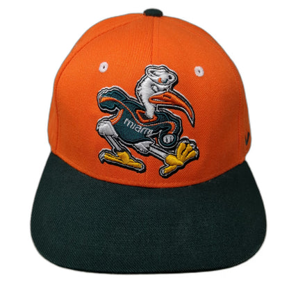 Zephyr Miami Hurricanes NCAA Snapback Hat Orange Green One Size Sebastian Ibis