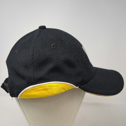 CAT Baseball Cap Black One Size Strapback Polyester Textured Industrial Logo Hat