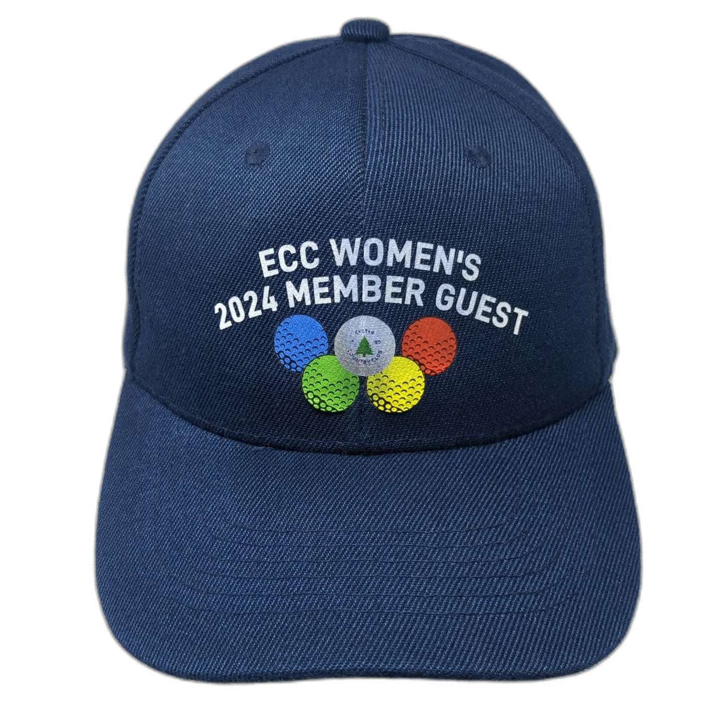 Baseball Cap Blue One Size ECC 2024 Member Guest Golf Country Club Strapback Hat