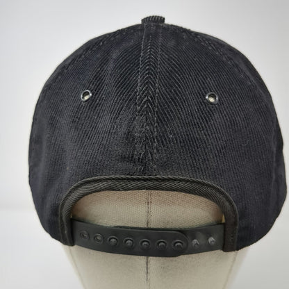 Wheeler Patch Snapback Hat Black One Size Corduroy Script Logo 5 Panel Cap