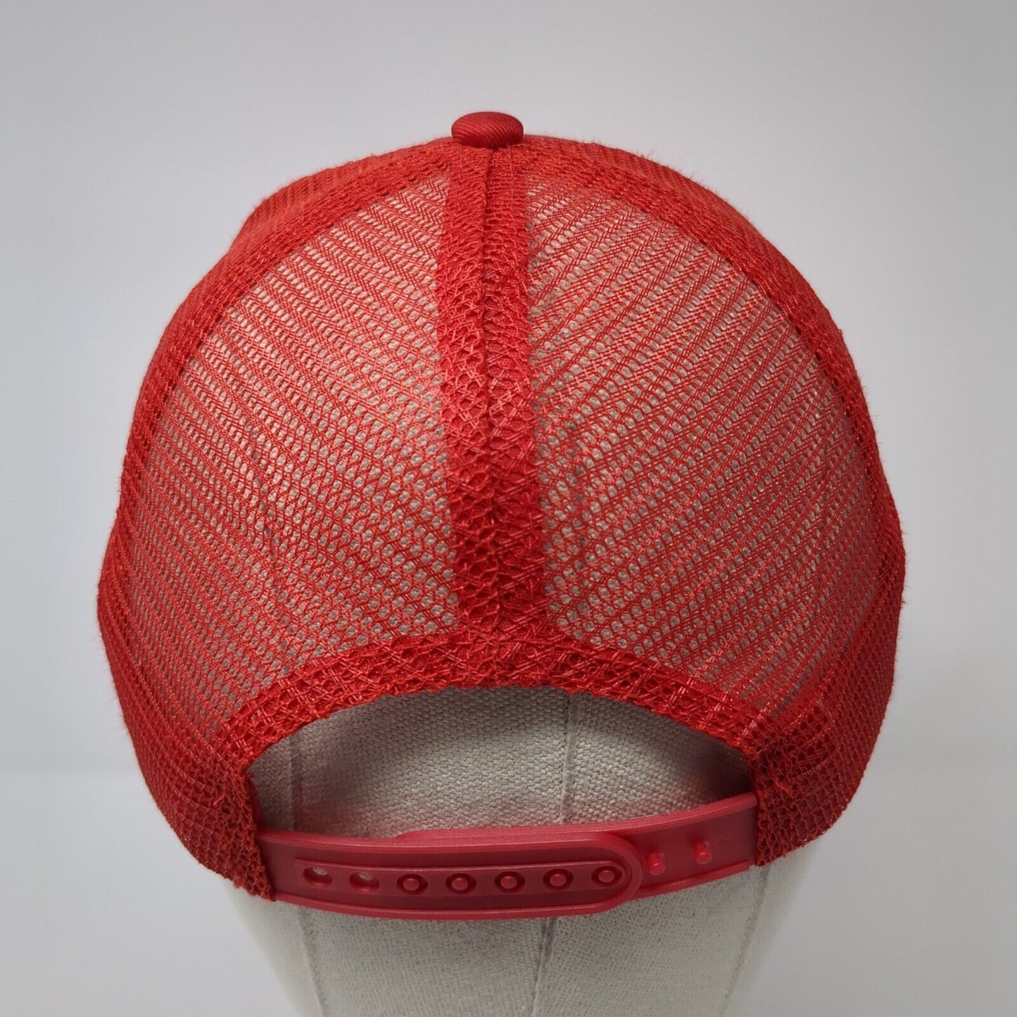 Budweiser Drink Wiser Snapback Trucker Hat Red One Size Mesh Back