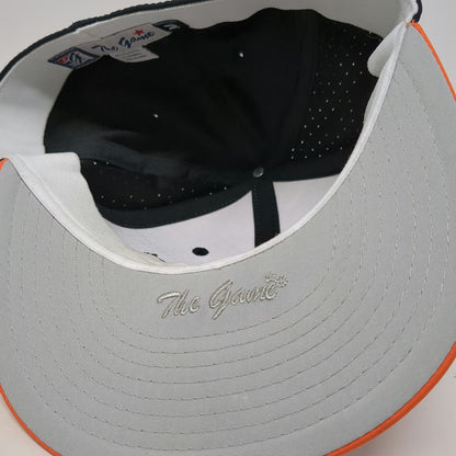 The Game Baseball Cap White Black Orange M Simons Painting Logo Stretch Fit Hat
