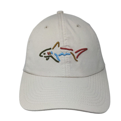 Greg Norman Shark Strapback Hat Tan OSFA Embroidered Adjustable