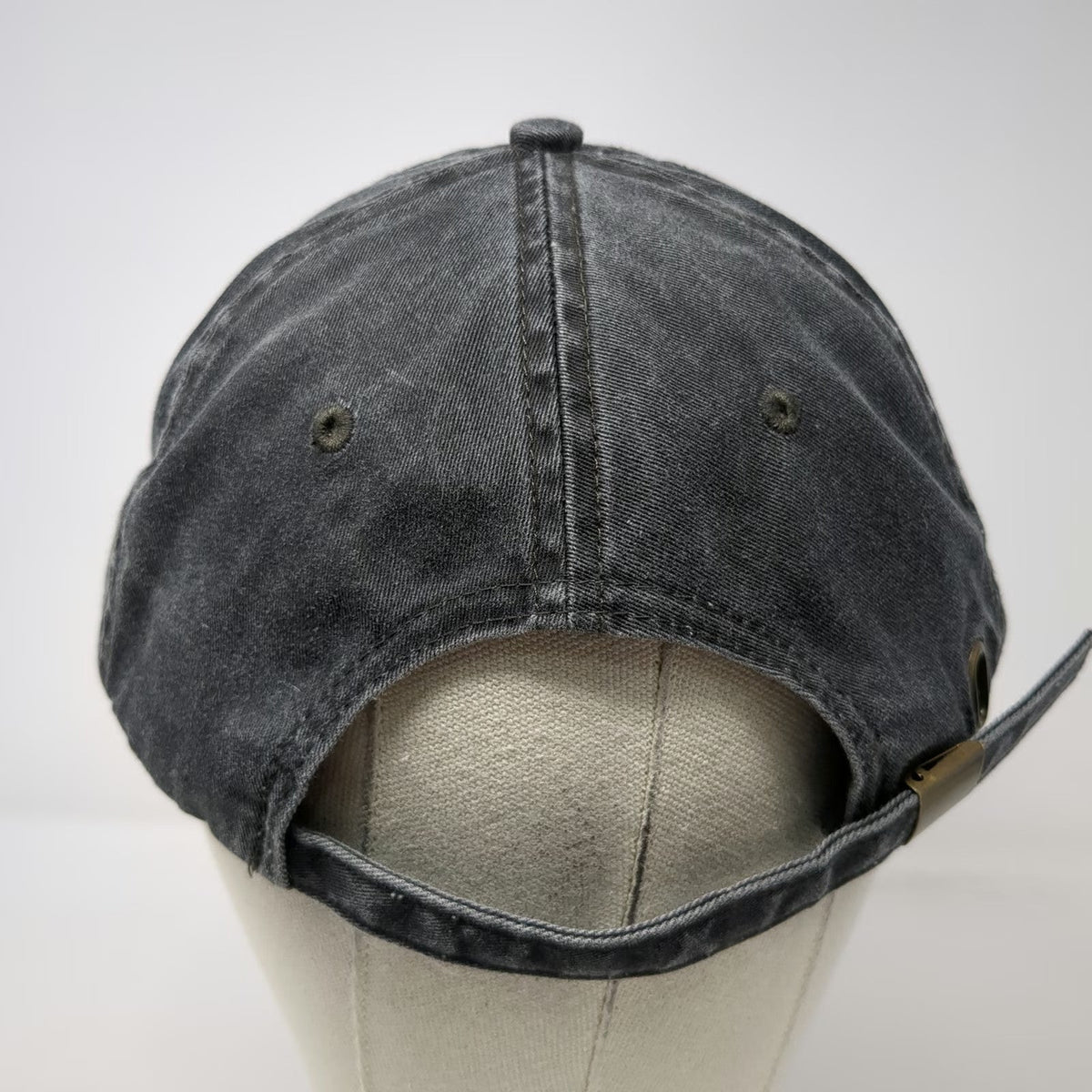 Anvil Baseball Cap Gray One Size Hunt's Oyster Bar Eat em Raw Slideback Hat