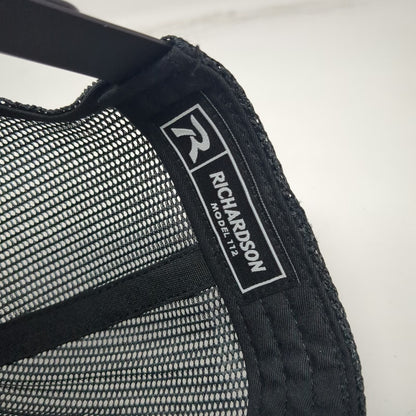 Richardson Trucker Hat Black OSFM Idaho Metro Elevator Logo Mesh Snapback Hat