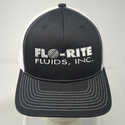 Richardson Trucker Hat Black White One Size Mesh Back Snapback Flo-Rite Fluids