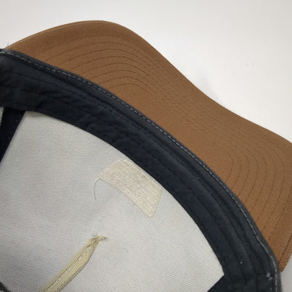 Vans 5 Panel Gray Brown One Size Patch Logo Snapback Hat Canvas Two Tone Adjust