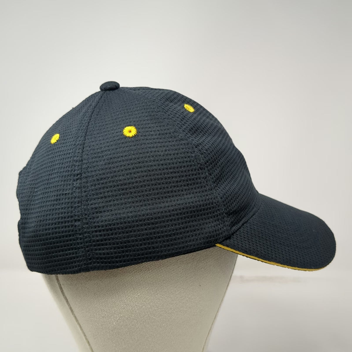 McDonald's Snapback Blue Hat One Size Waffle Texture Contrast Piping M Logo