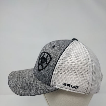Ariat Snapback Trucker Hat Gray One Size Adjustable 110 Flexfit Tech Mesh Back