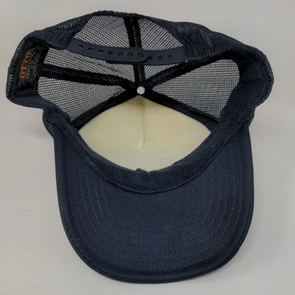 Forward Bite Podcast Snapback Mesh Back Rope Trucker Hat Blue OSFM Otto