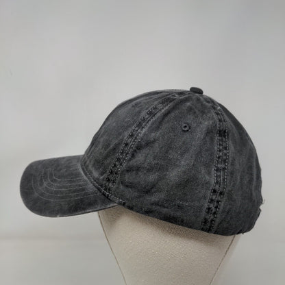 Unbranded Slideback Hat Black OSFM Adjustable Solid Vent Holes Blank