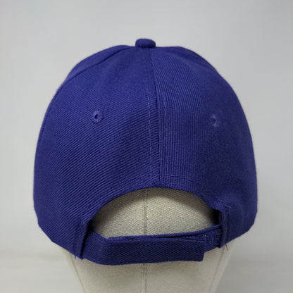 Unbranded Strapback Hat Purple One Size Adjustable Vented Holes 6 Panel Blank