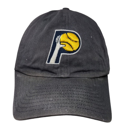 Twins Enterprise Mens Fitted Hat Blue Indiana Pacers Logo Stretch Cotton Vintage