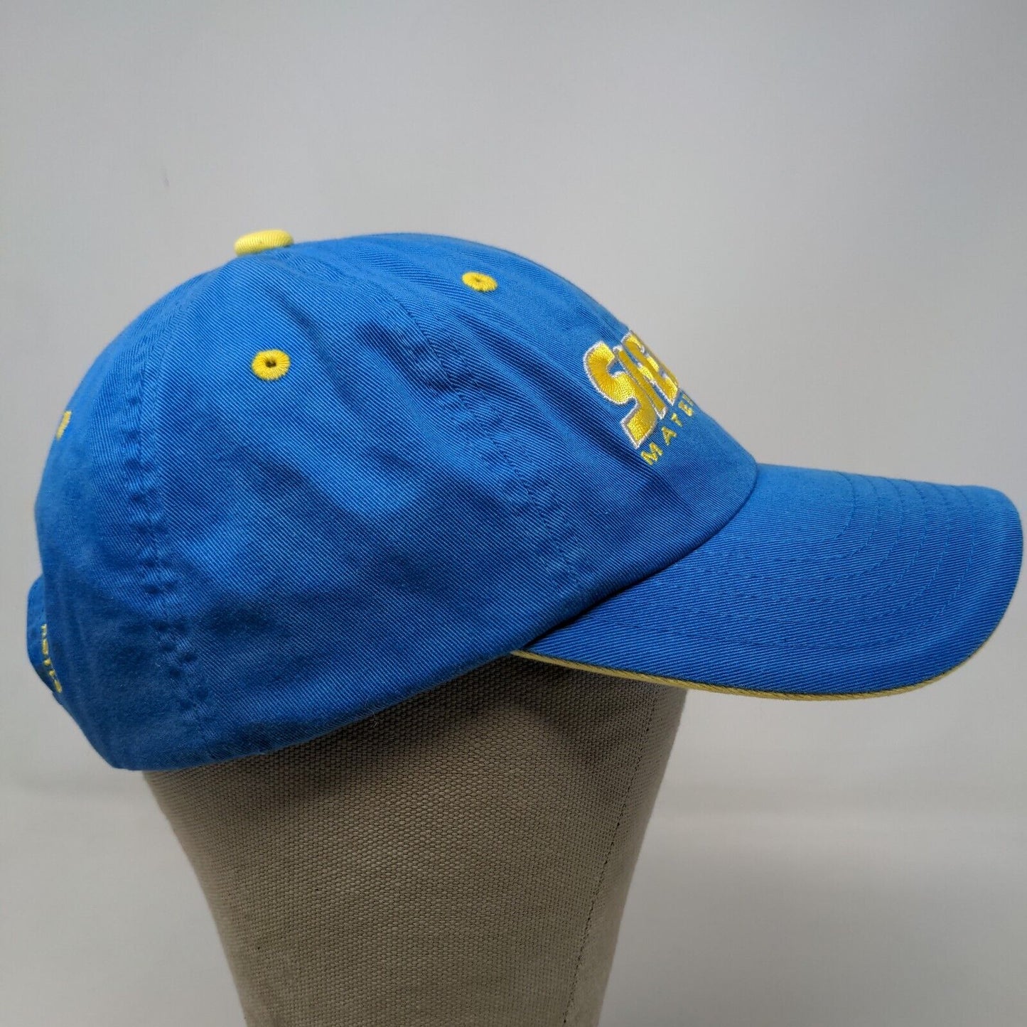 KC Sportswear Men's Strapback Hat Blue Embroidered Logo Shelby Materials