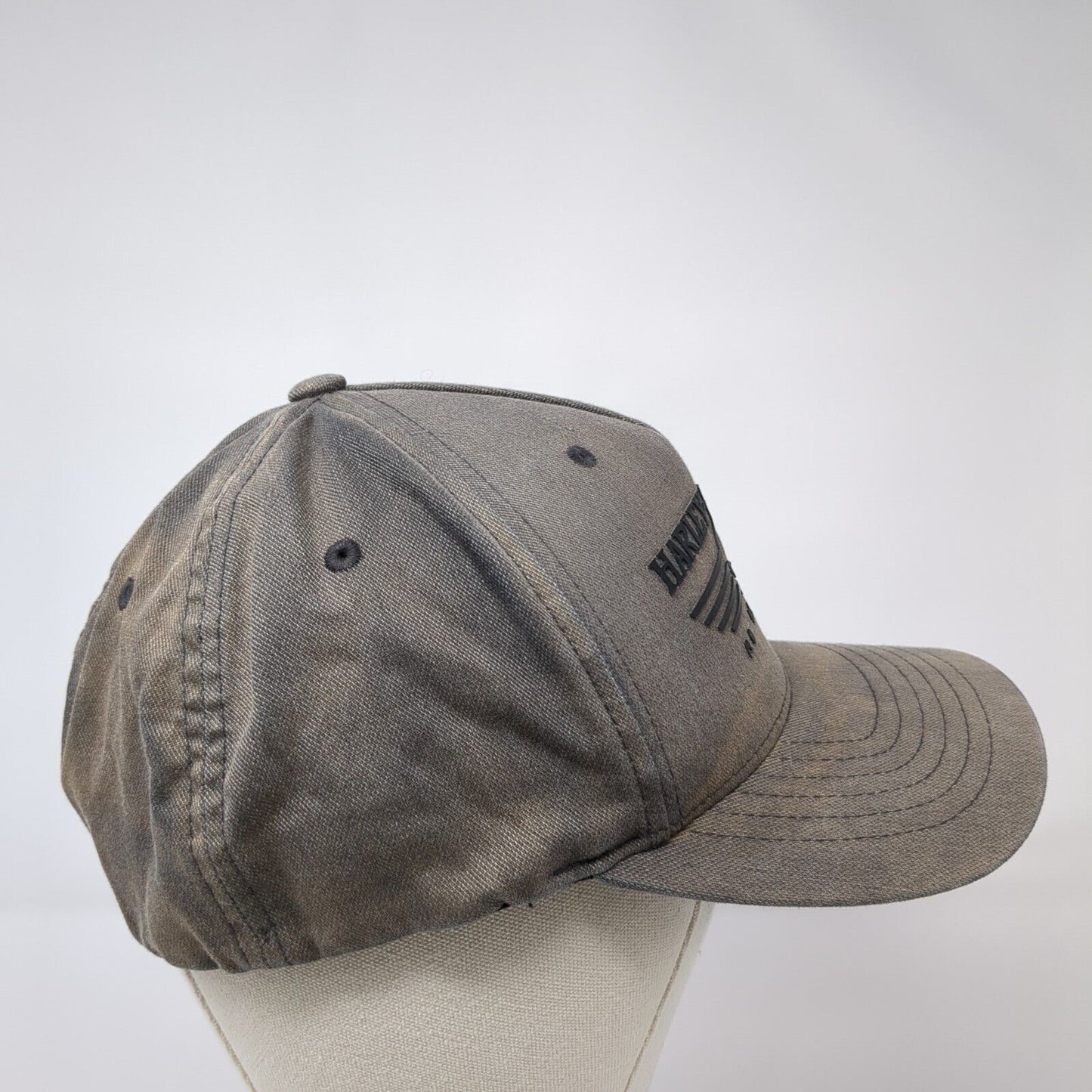 Harley-Davidson Motorcycles Fitted Hat Gray S/M Flexfit Embroidered 6 Panel
