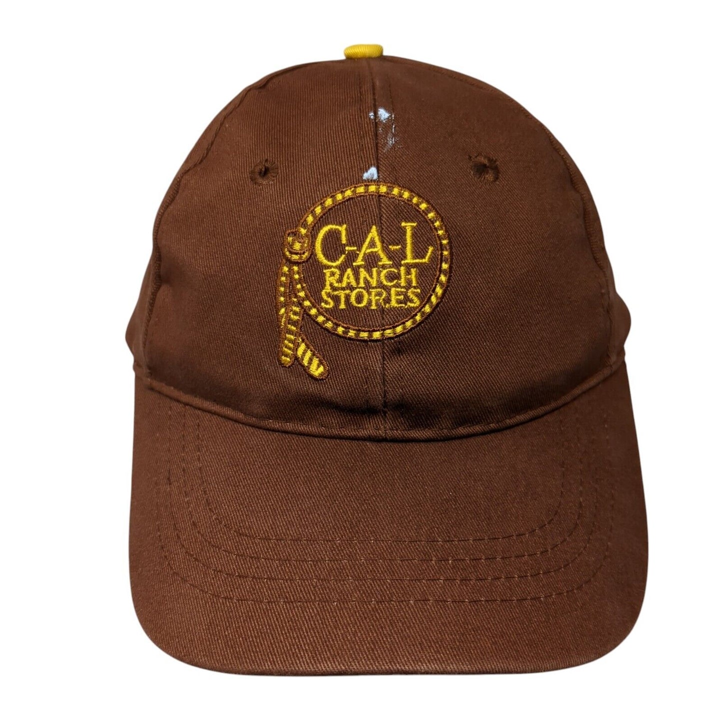 CAL Ranch Stores Strapback Hat Brown OSFA Adjustable Embroidered 6 Panel Cotton