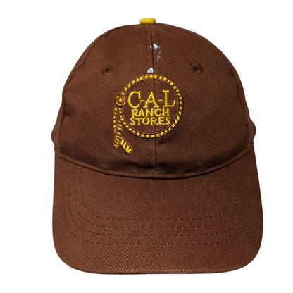 CAL Ranch Stores Strapback Hat Brown OSFA Adjustable Embroidered 6 Panel Cotton