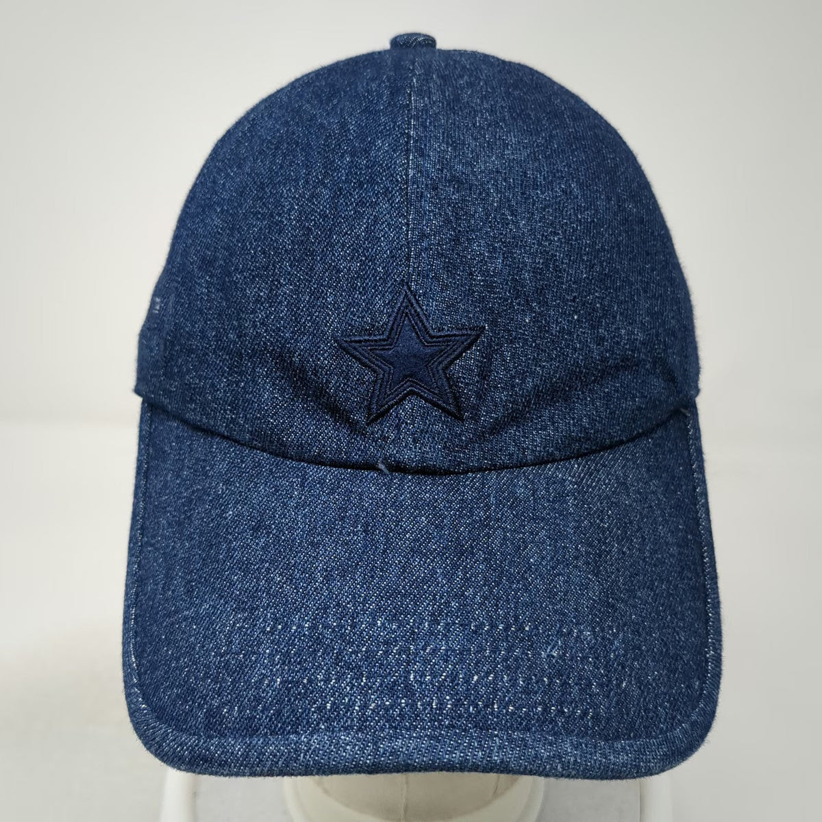 Faded Glory Baseball Cap Blue One Size Denim Embroidered Star Strapback Hat