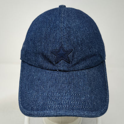 Faded Glory Baseball Cap Blue One Size Denim Embroidered Star Strapback Hat