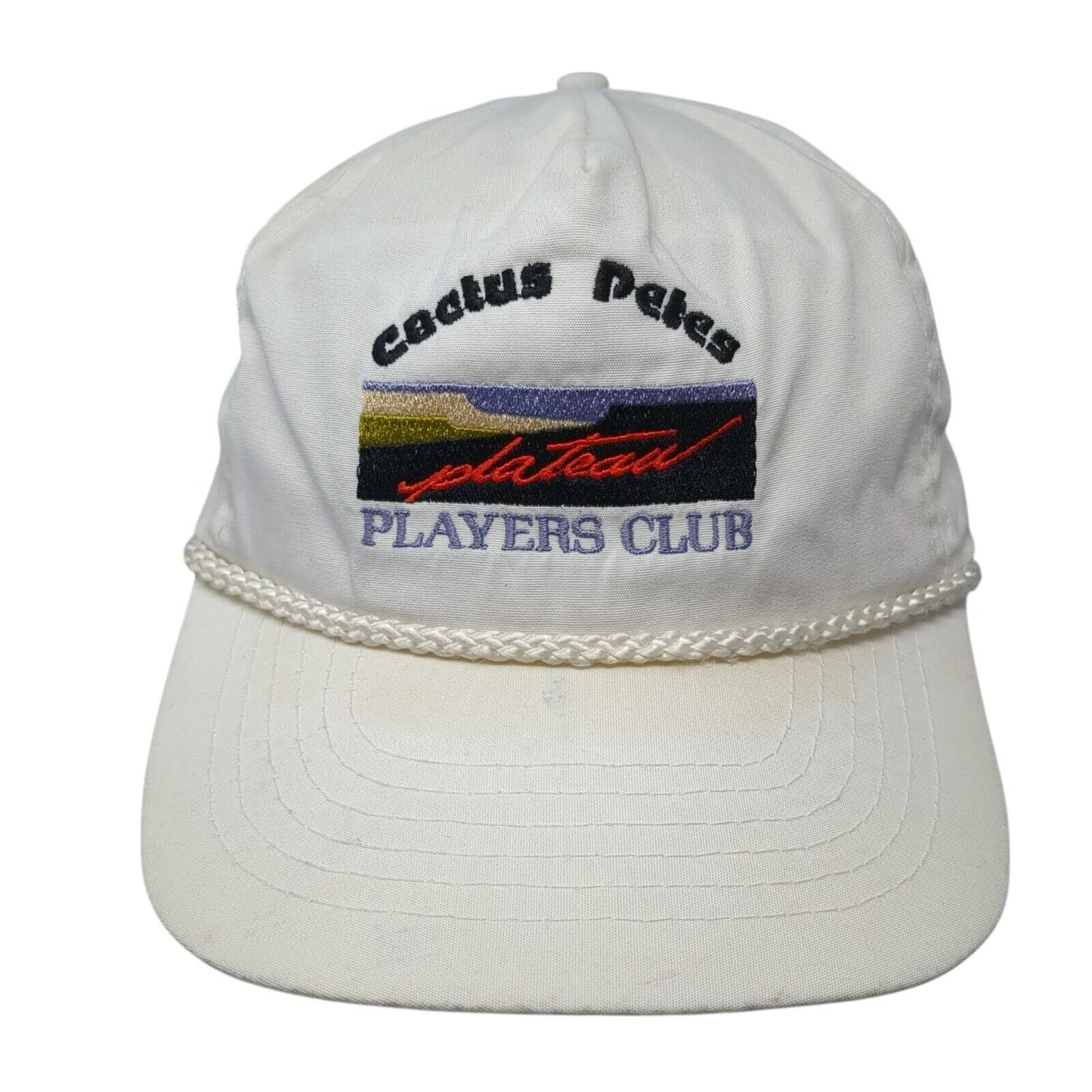 Cactus Petes Players Club Plateau Slideback Rope Hat White One Size Otto