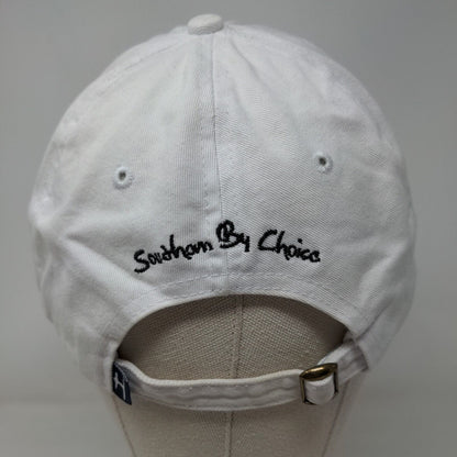 HEYBO Slideback Hat White OSFM Adjustable Embroidered Vented Holes 6 Panel
