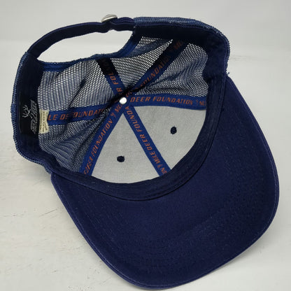 Mule Deer Foundation Blue Baseball Cap One Size Mesh Back Slideback 3D Logo Hat