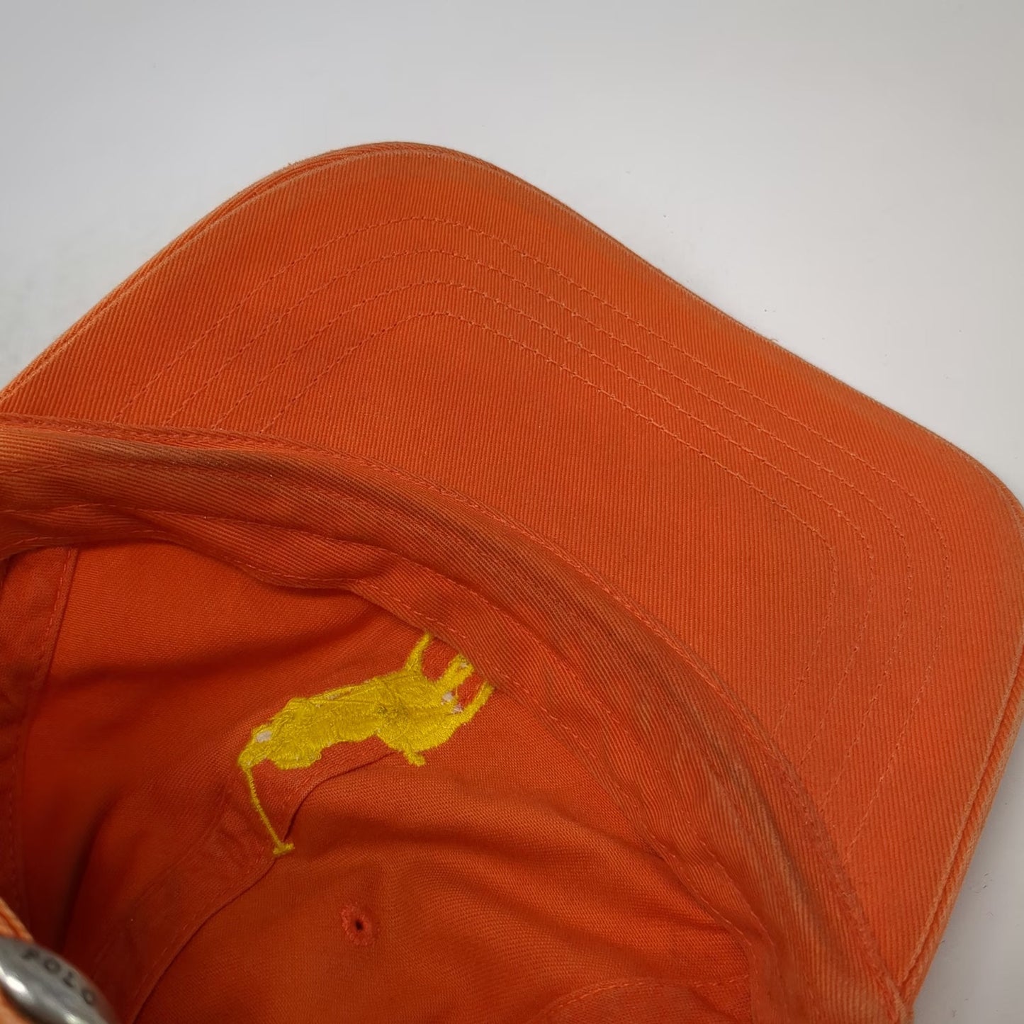 Polo Ralph Lauren Baseball Cap Orange One Size Big Pony Yellow Embroidery hat