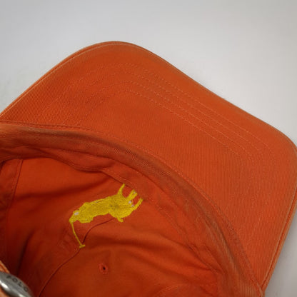 Polo Ralph Lauren Baseball Cap Orange One Size Big Pony Yellow Embroidery hat