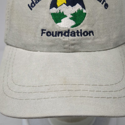 Meridian Idaho Fish & Wildlife Foundation Hat Beige One Size Baseball Cap Strap