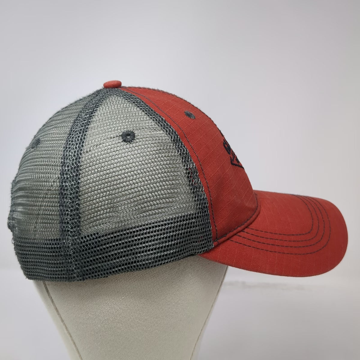 Prairie Mountain Trucker Hat Red One Size Glacier National Park Bear Mesh Back