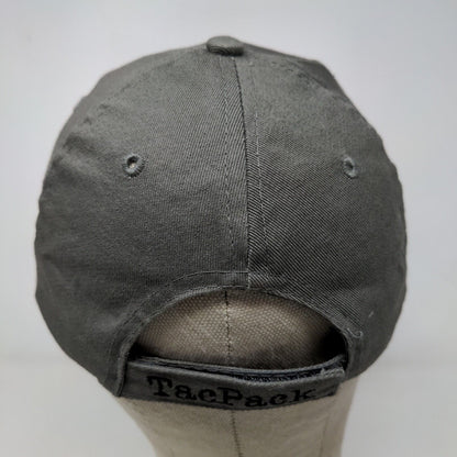 TacPack Men's Strapback Hat Gray Size OSFM Embroidered Parachute Logo