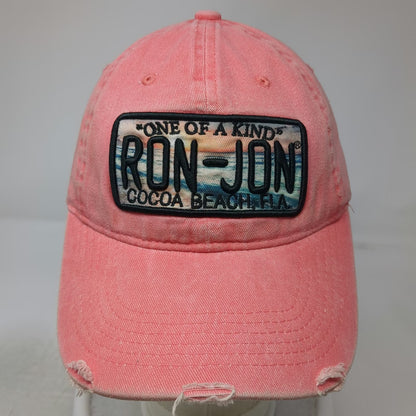 Ron Jon Surf Shop Baseball Cap Pink One Size Beach Sunset Distressed Patch Hat